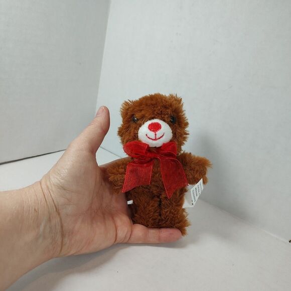 Happy Valentine's Day Mini Novelty Plush Bear Romance Love Anniversary Red Bow - Picture 8 of 15